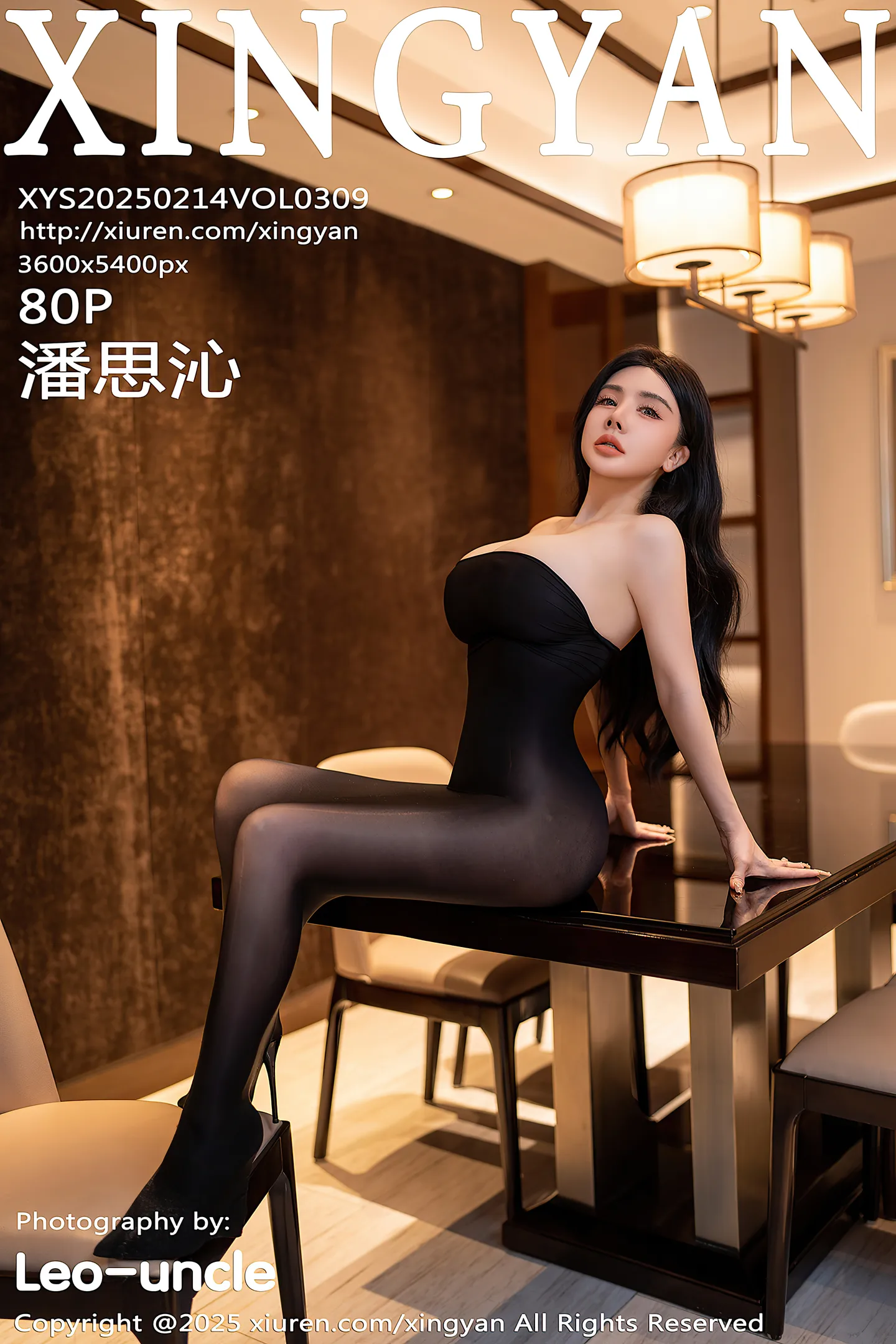 [XINGYAN星颜社]VOL.309_模特潘思沁私房性感超薄黑色连体丝袜秀巨乳肥臀惹火诱惑写真80P-秀人网 - XiuRen.Xyz